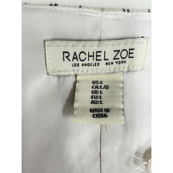 Rachel Zoe Striped Linen Blend Vest Women’s Size L NWT Tailored Waistcoat - Picture 3 of 5